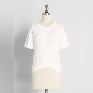 ModCloth NWT A Twist of Fun Knit Top - White -‎